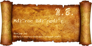 Móroc Böngér névjegykártya